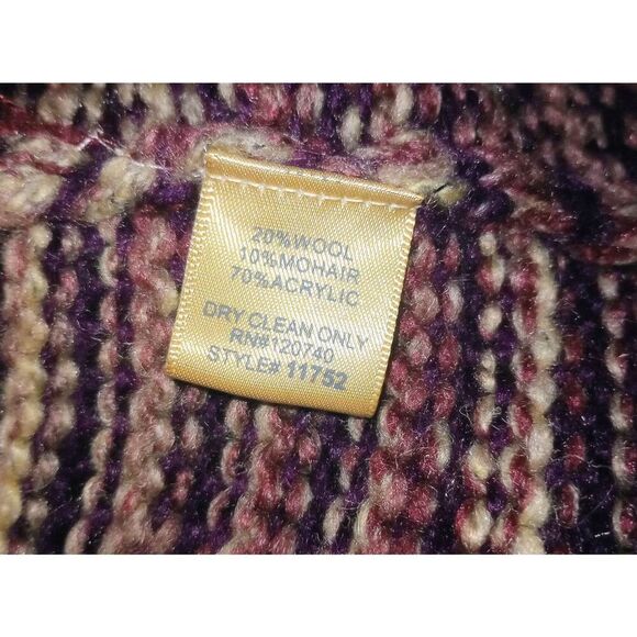 Mystree Earth tone sweater. Acrylic/ Wool/mohair. Size Small (measures largersee - Picture 4 of 4